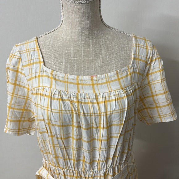 Haven Hearts NWOT Ruffle Hem Plaid Belted Maxi Dress - Picture 3 of 13